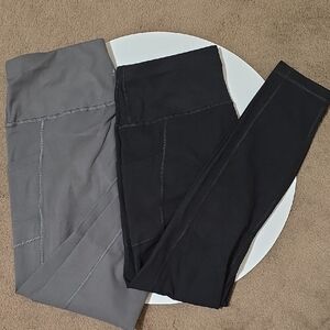 High-Waist Women’s Leggings - Black and Gray